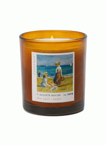 Ароматна соева свещ Падивакс в стъклена чаша "Импресионист: Реноар и Фигури по плажа"